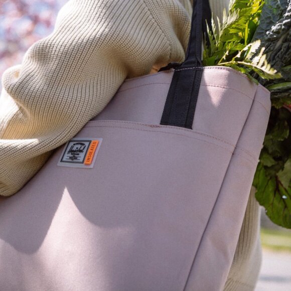 HERSCHEL Alexander Insulated Zip Tote and Bottle Holder/Large Check Neon Pink/Bl - Picture 14 of 14